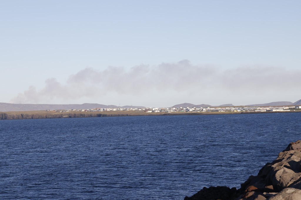 Smoke from the Fagradalsfjall volcano