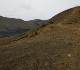 Hiking trail, Fagradalsfjall volcano near Reykjavik, Iceland