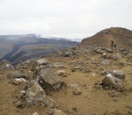 Smoking crater, Fagradalsfjall volcano near Reykjavik, Iceland