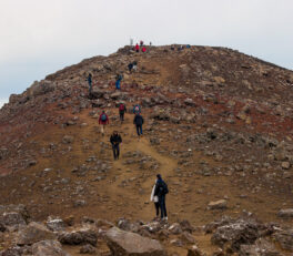 Hiking trail, Fagradalsfjall volcano near Reykjavik, Iceland